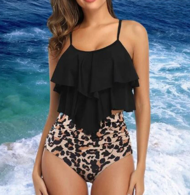 Maqiato | Women's Ruched High-Waist Tankini