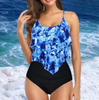 Maqiato | Women's Ruched High-Waist Tankini