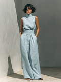 Maqiato | Women's Wide-Leg Cotton Pants Set