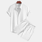 Maqiato | Men's Velvet Polo & Shorts Set