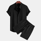 Maqiato | Men's Velvet Polo & Shorts Set