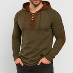 Maqiato | Lace-up ribbed hoodie