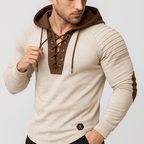 Maqiato | Lace-up ribbed hoodie