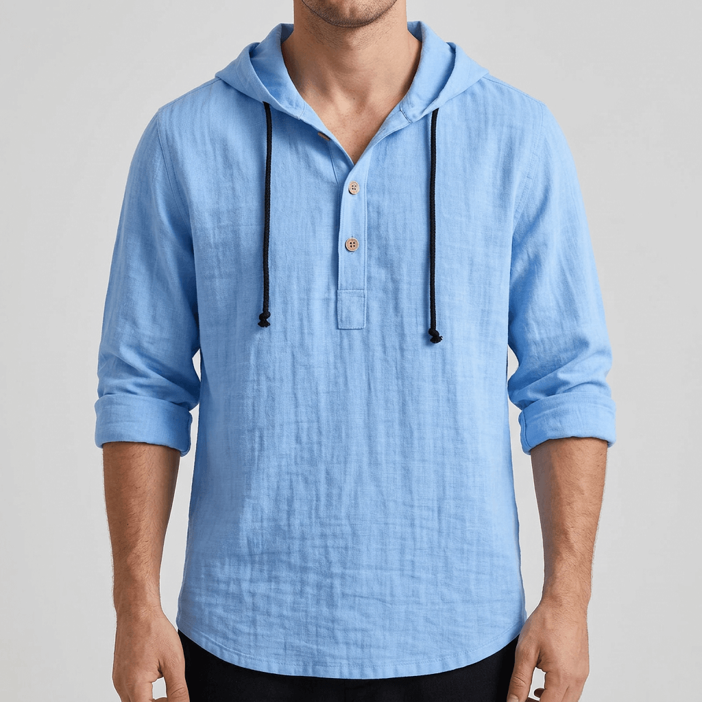 Maqiato | Lightweight linen hooded shirt