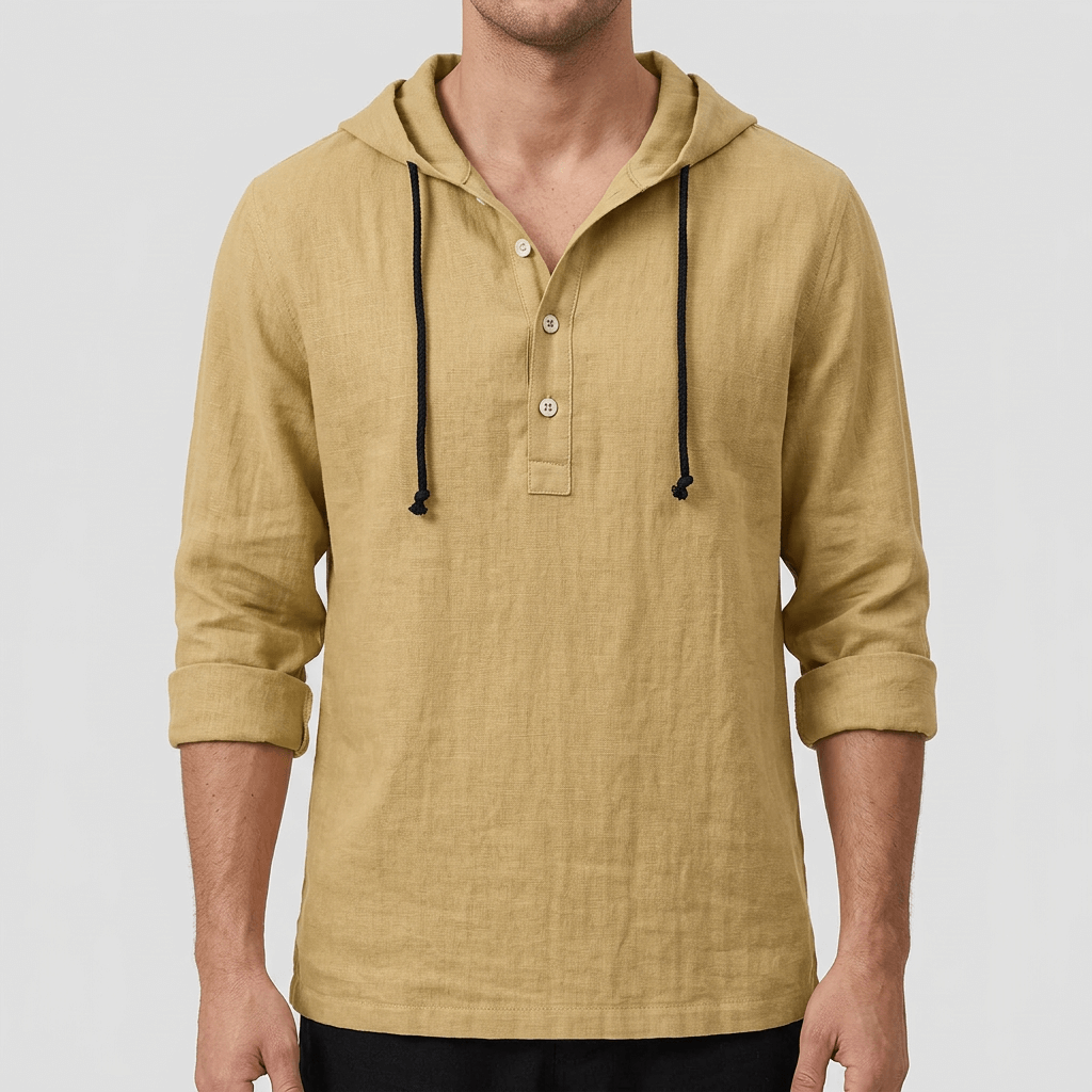 Maqiato | Lightweight linen hooded shirt