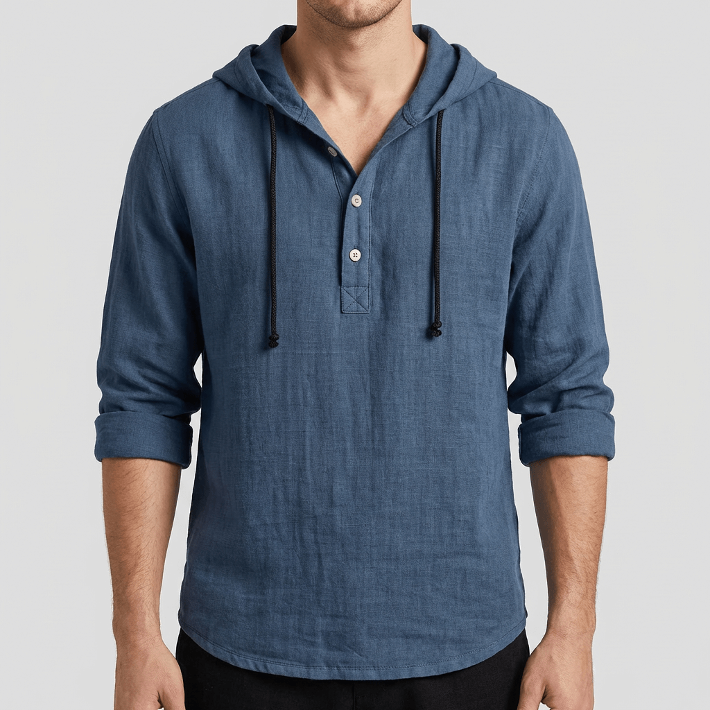 Maqiato | Lightweight linen hooded shirt