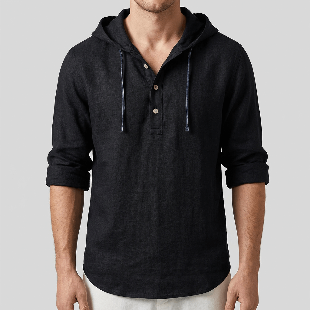 Maqiato | Lightweight linen hooded shirt
