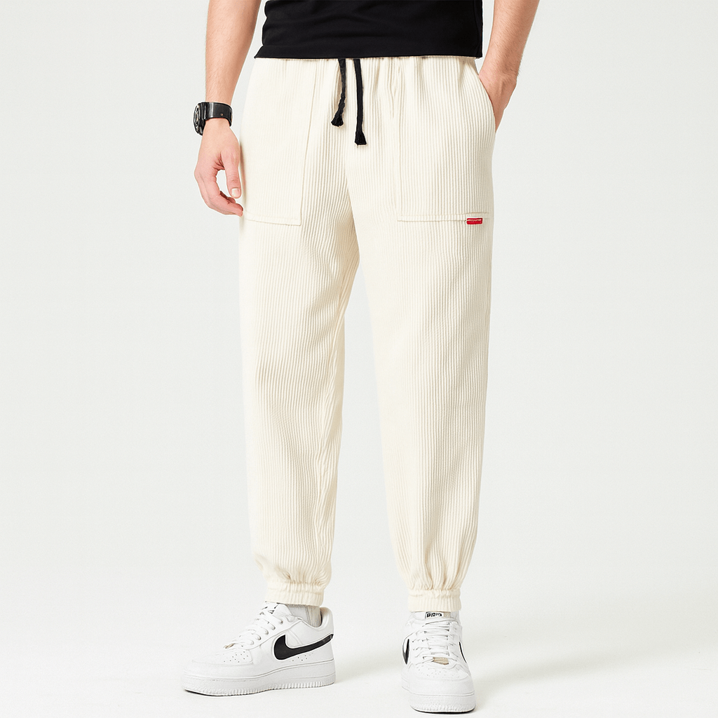 Maqiato | Soft corduroy sweatpants with adjustable waistband