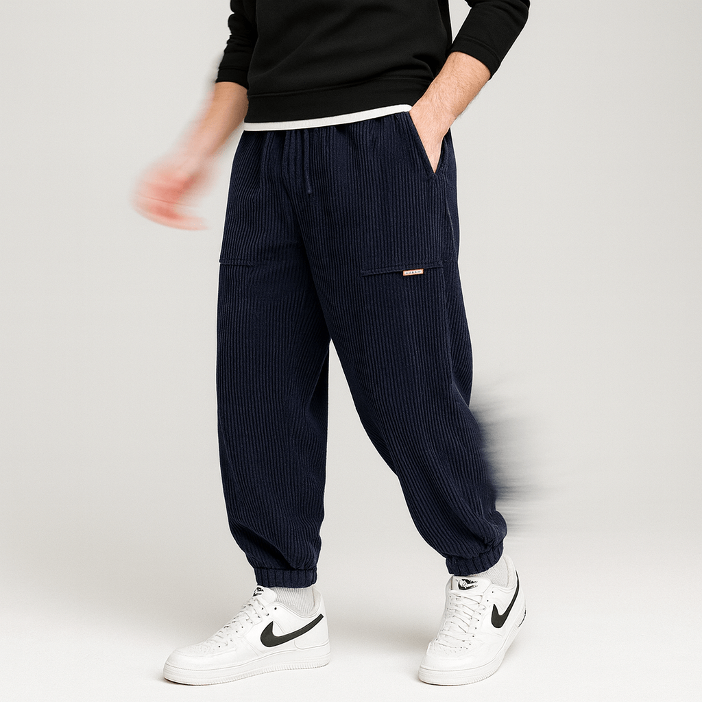 Maqiato | Soft corduroy sweatpants with adjustable waistband