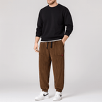 Maqiato | Soft corduroy sweatpants with adjustable waistband