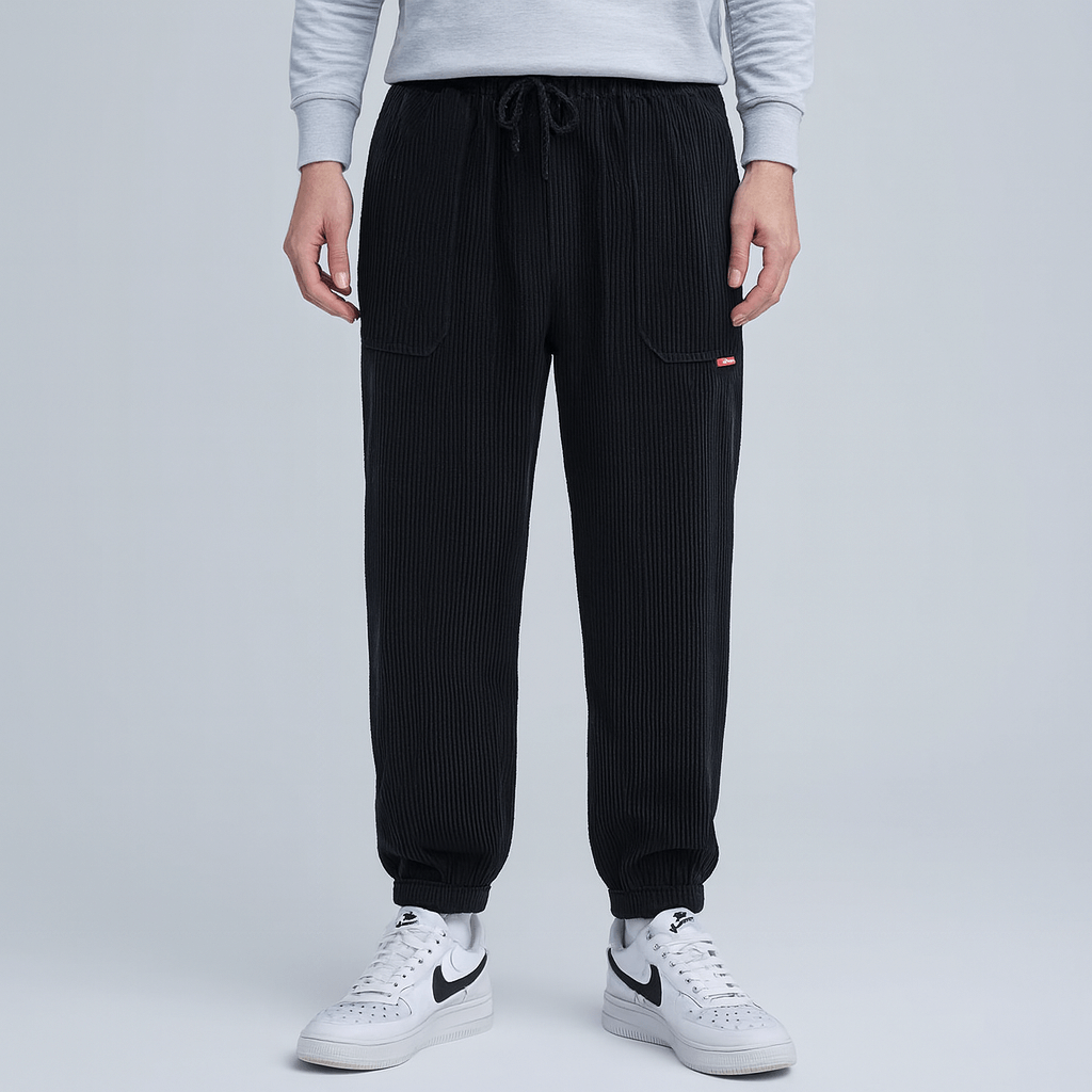 Maqiato | Soft corduroy sweatpants with adjustable waistband