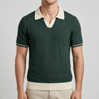 Maqiato | Textured wave polo shirt