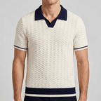 Maqiato | Textured wave polo shirt