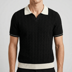 Maqiato | Textured wave polo shirt