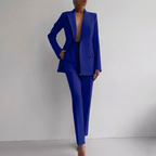 Women's Business Blazer and Slim Fit Pants Set