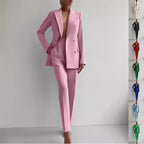 Women's Business Blazer and Slim Fit Pants Set