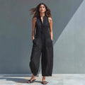 Women's Casual Wide Leg Jumpsuit with Pockets