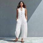 Women's Casual Wide Leg Jumpsuit with Pockets