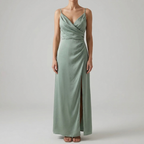 Women's V-Neck Split Strap Summer Dress