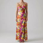 Women's V-Neck Split Strap Summer Dress