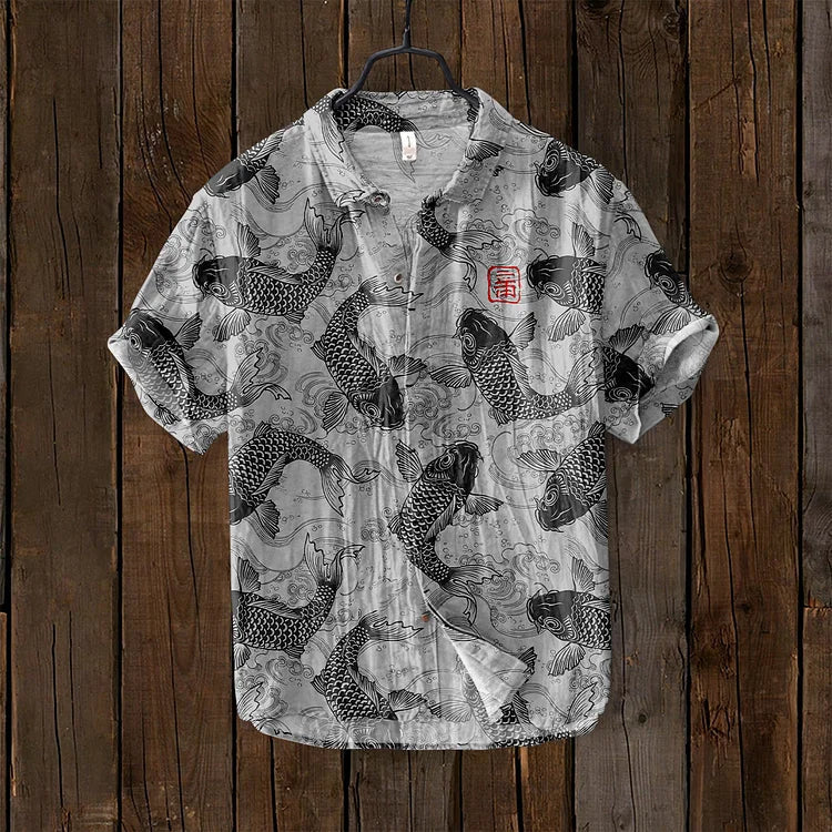 Maqiato | Men's Japanese Print Shirt
