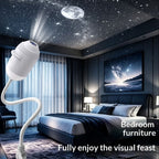 Starry Night Light Projector - Bedroom Ambiance Galaxy Star Projection Lamp for Romantic Ceiling Decor