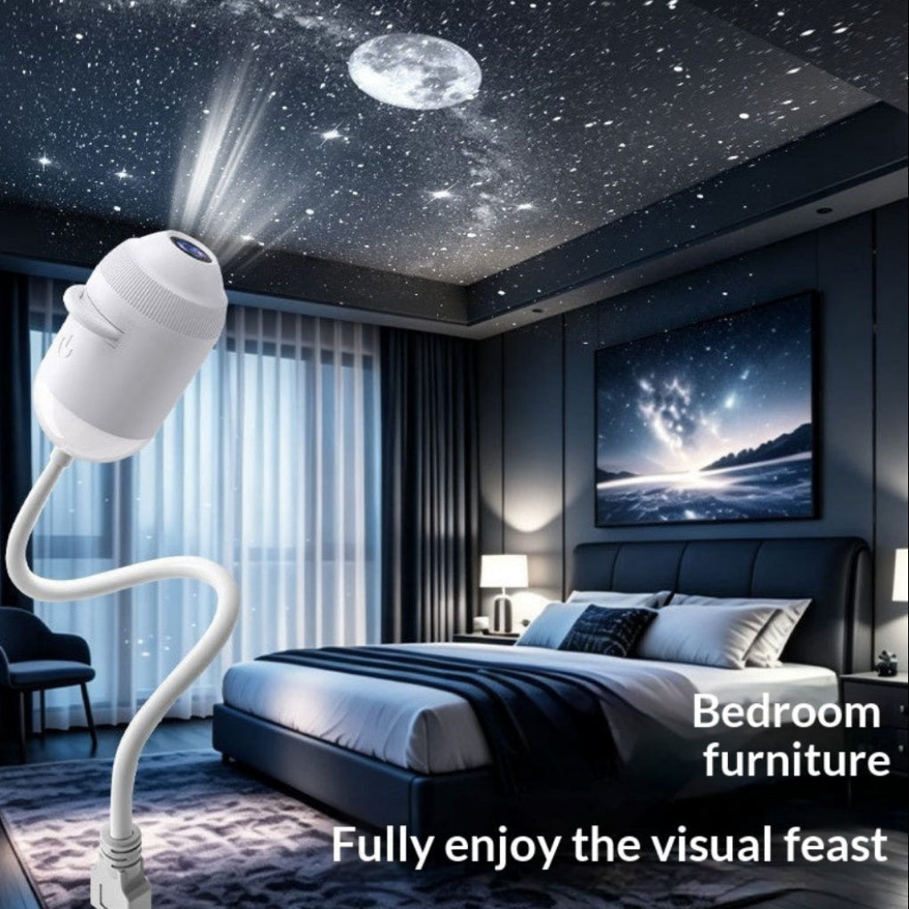 Starry Night Light Projector - Bedroom Ambiance Galaxy Star Projection Lamp for Romantic Ceiling Decor