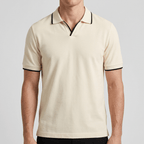 Maqiato | Contrast detail pique polo shirt