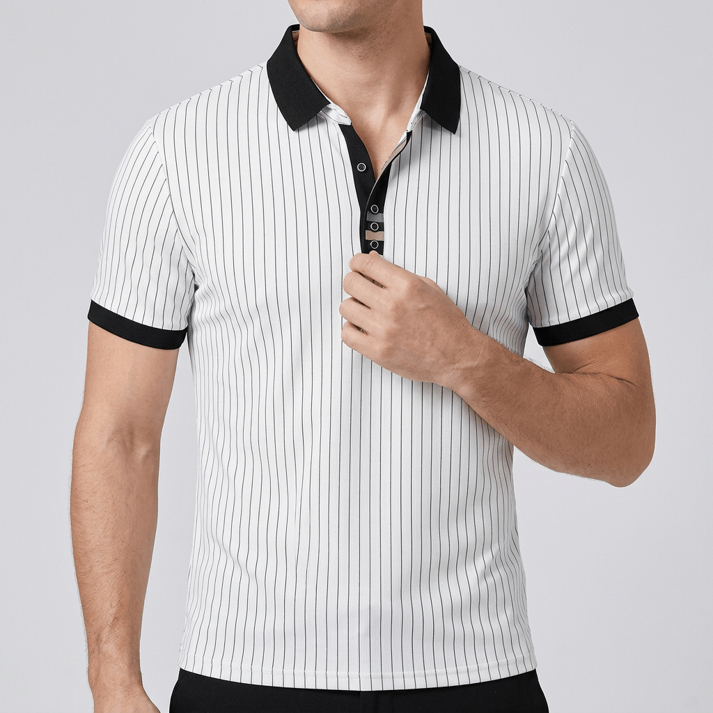 Maqiato | Lightweight striped polo shirt