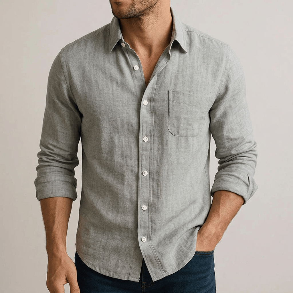 Maqiato | Lightweight breathable linen button down shirt