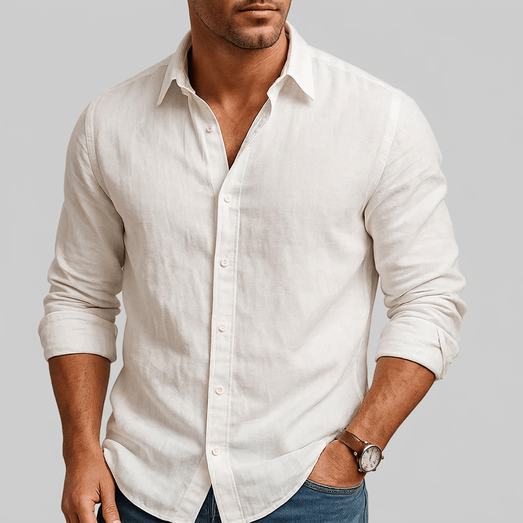 Maqiato | Lightweight breathable linen button down shirt