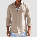Maqiato | Soft breathable linen casual button down shirt
