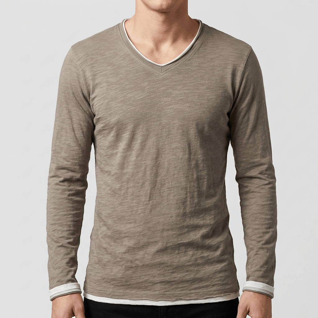 Maqiato | Lightweight long sleeved shirt with V-neck design