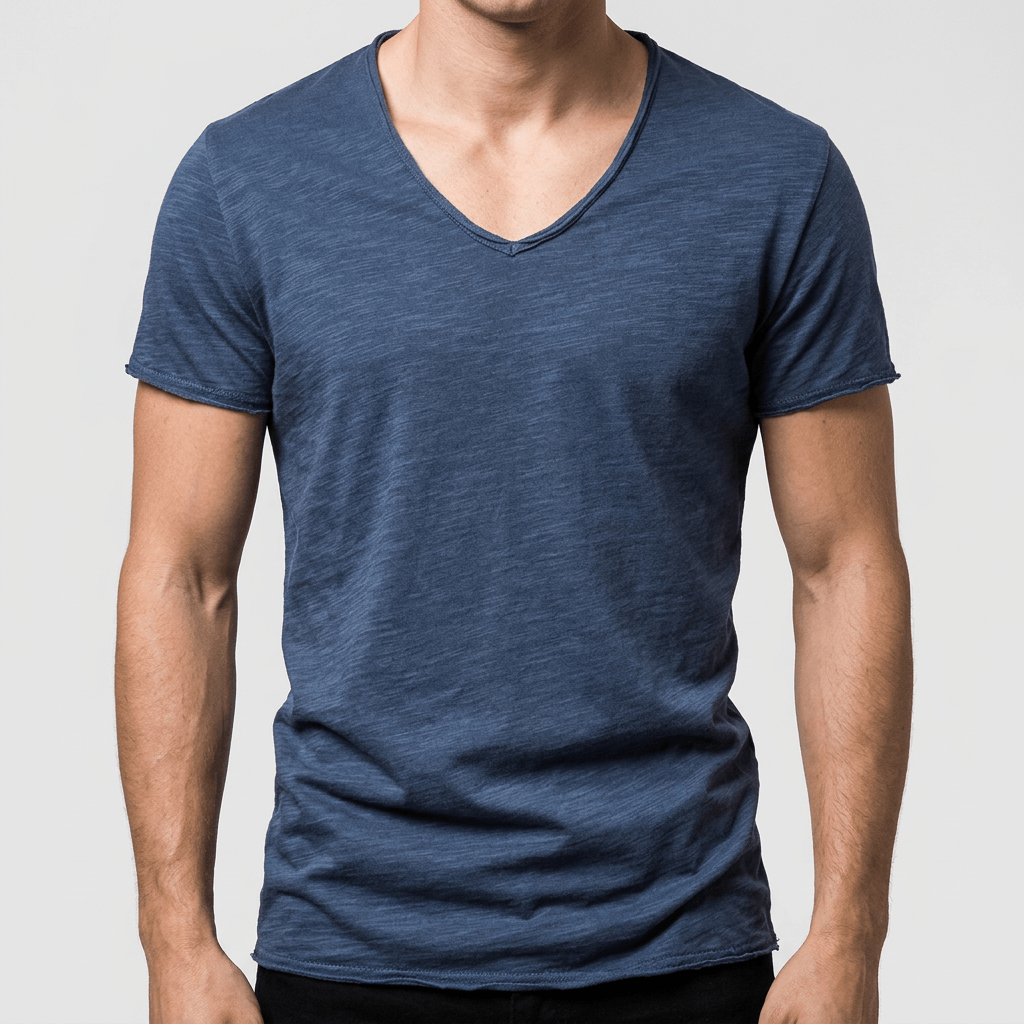 Maqiato | Slim fit V-neck T-shirt from soft material