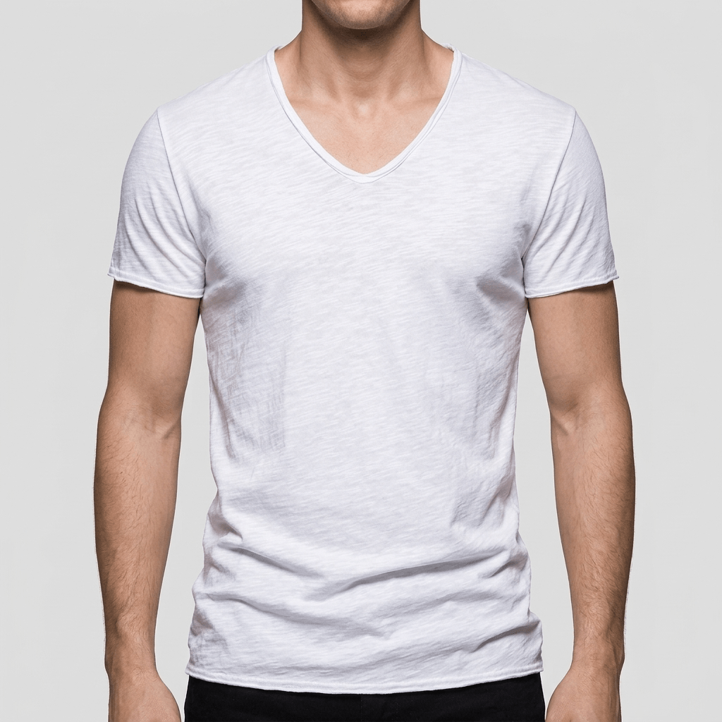 Maqiato | Slim fit V-neck T-shirt from soft material
