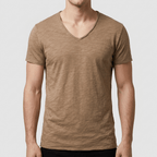 Maqiato | Slim fit V-neck T-shirt from soft material