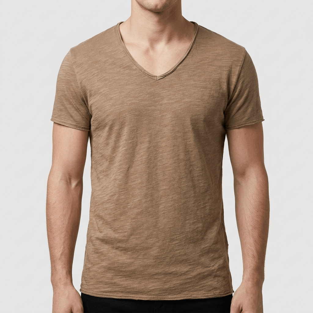 Maqiato | Slim fit V-neck T-shirt from soft material