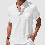 Maqiato | Classic Henley shirt with chest pocket