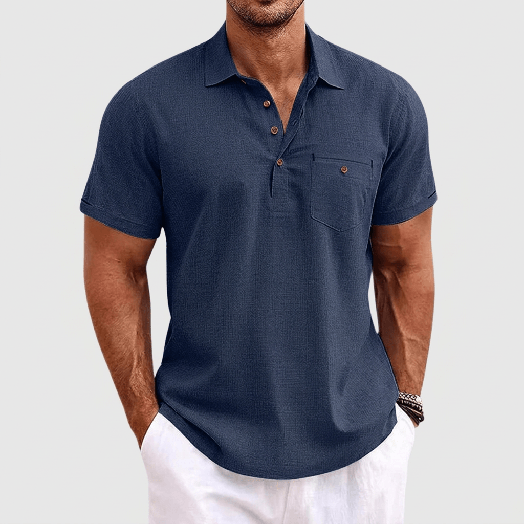 Maqiato | Lightweight linen polo shirt