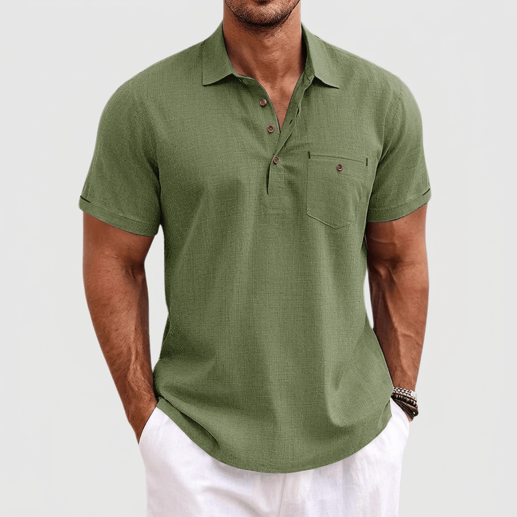 Maqiato | Lightweight linen polo shirt