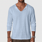 Maqiato | Linen blend V-neck shirt