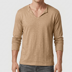 Maqiato | Linen blend V-neck shirt