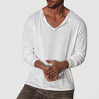 Maqiato | Linen blend V-neck shirt