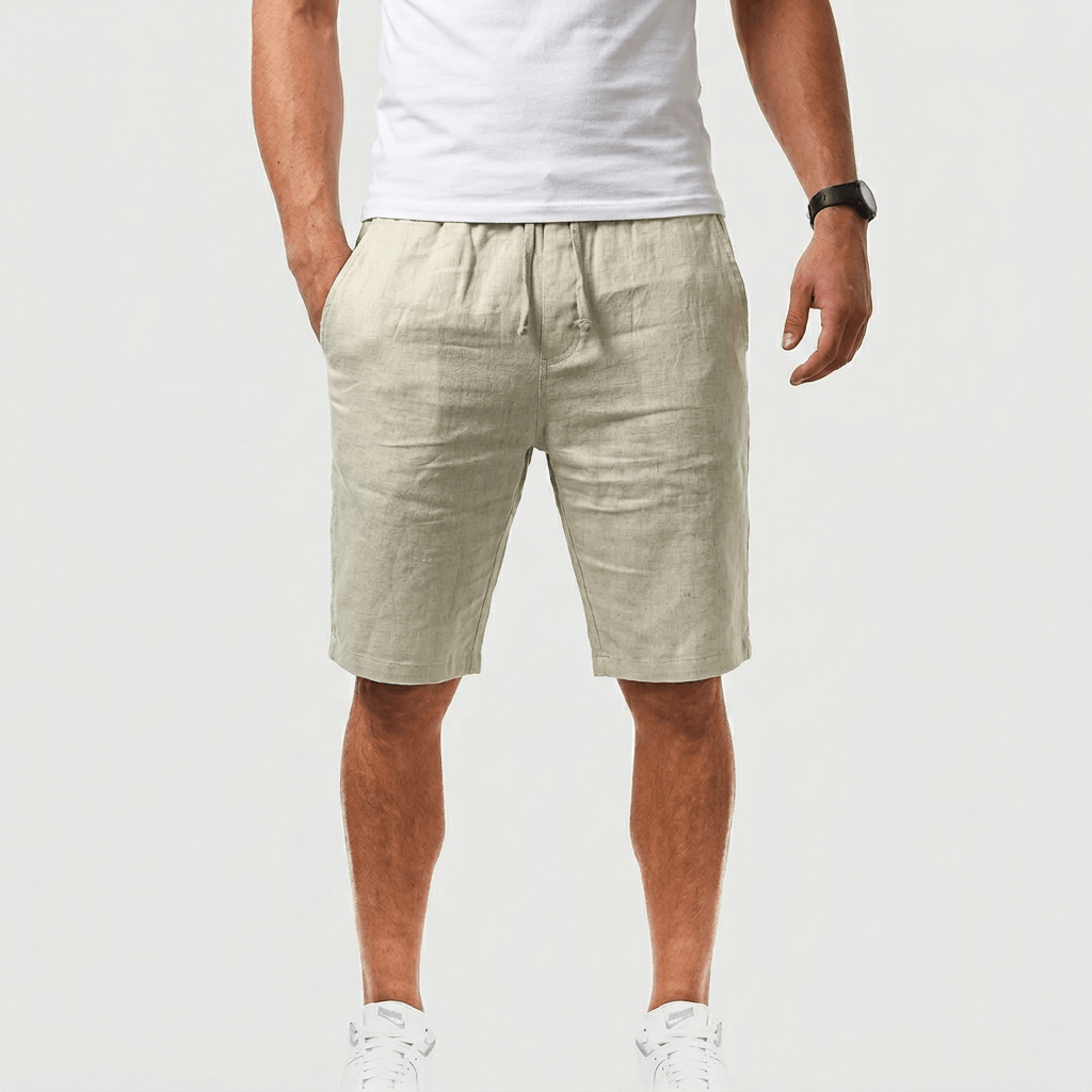 Maqiato | Slim fit linen blend shorts