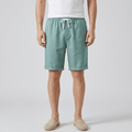 Maqiato | Flax linen shorts with relaxed fit and drawstring closure