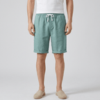Maqiato | Flax linen shorts with relaxed fit and drawstring closure