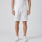 Maqiato | Flax linen shorts with relaxed fit and drawstring closure