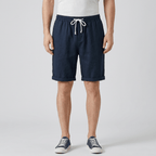 Maqiato | Flax linen shorts with relaxed fit and drawstring closure