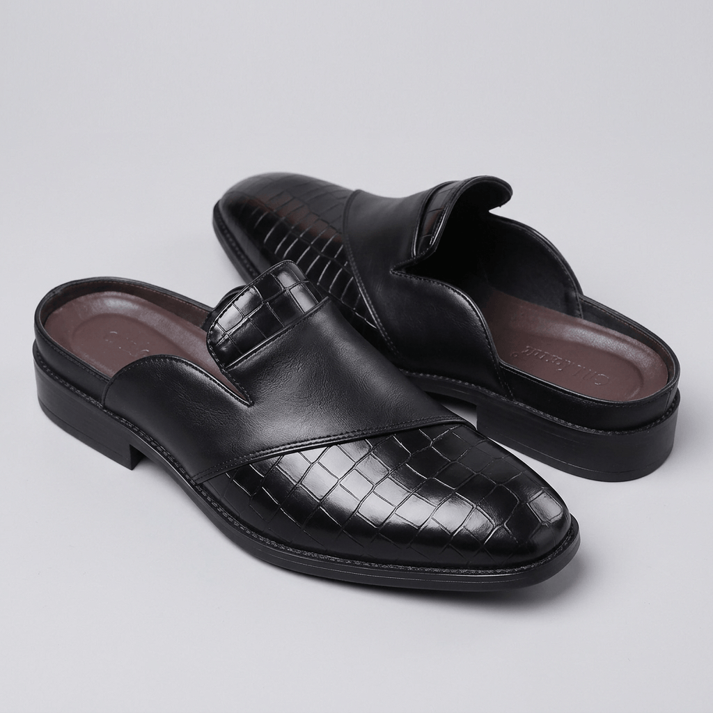Maqiato | Textured slip-on mule shoes