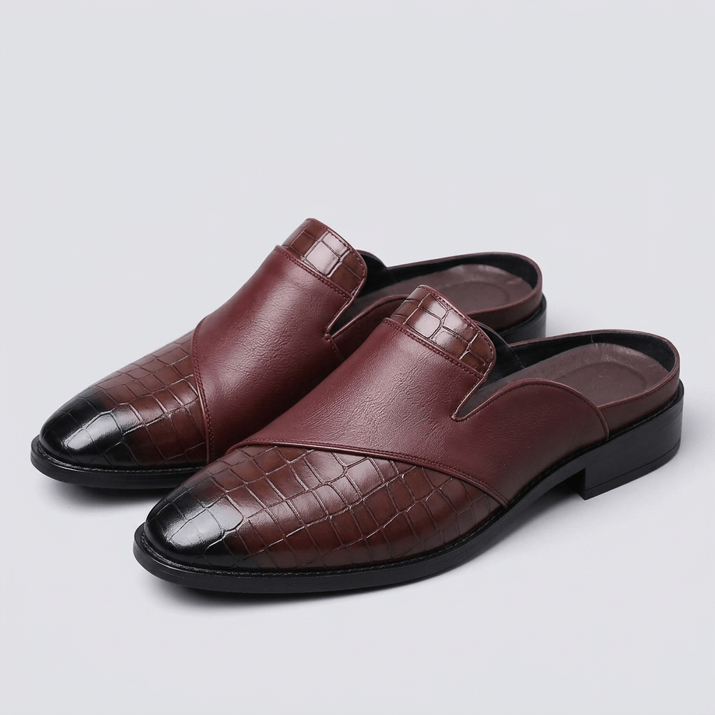 Maqiato | Textured slip-on mule shoes